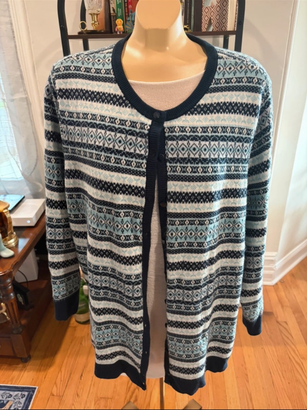 Blue Fair Isle Sweater